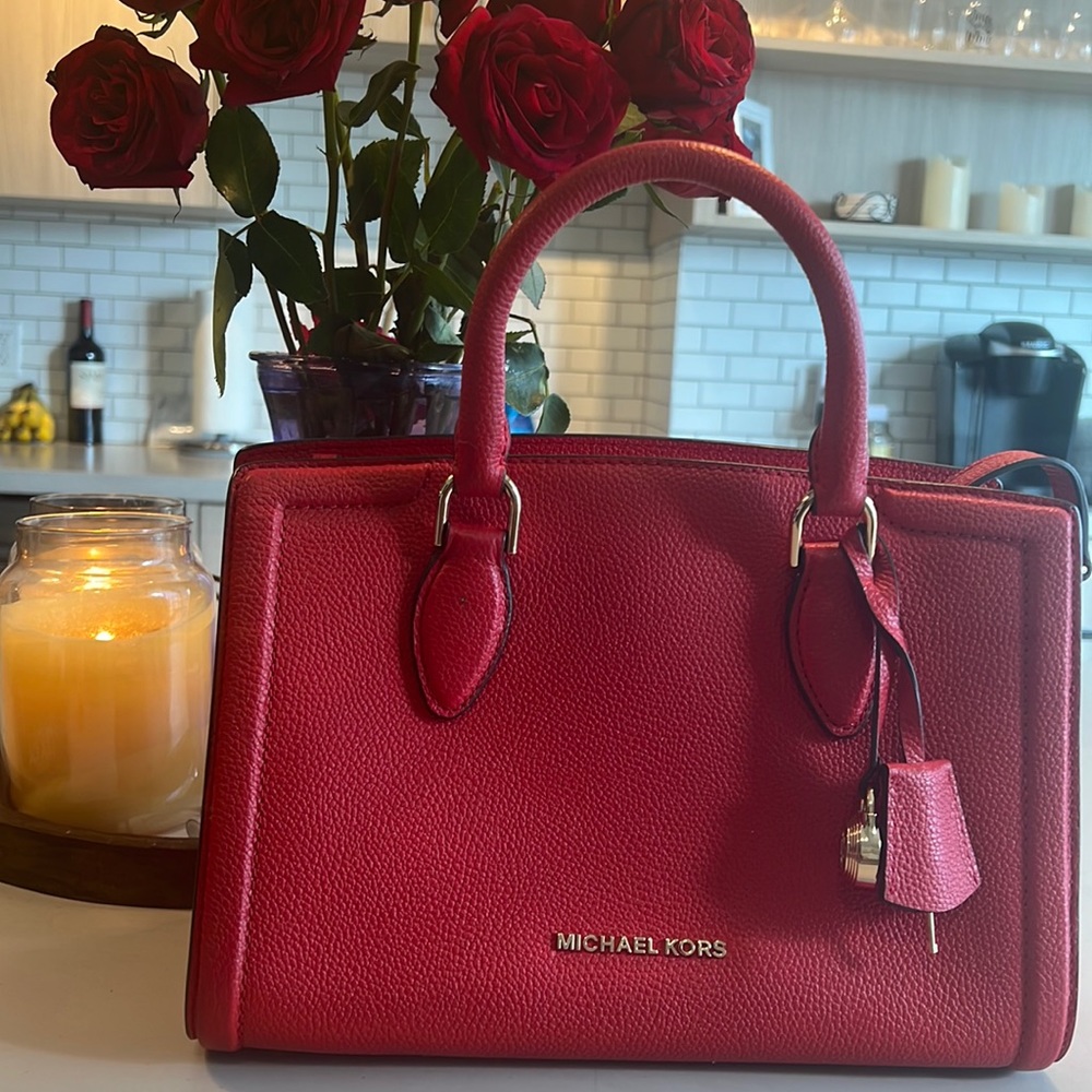 Red Michael kors Marilyn med satchel